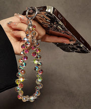 Beautiful Rainbow Crystal Beading Water Drop Phone Chains