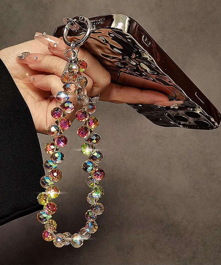 Beautiful Rainbow Crystal Beading Water Drop Phone Chains