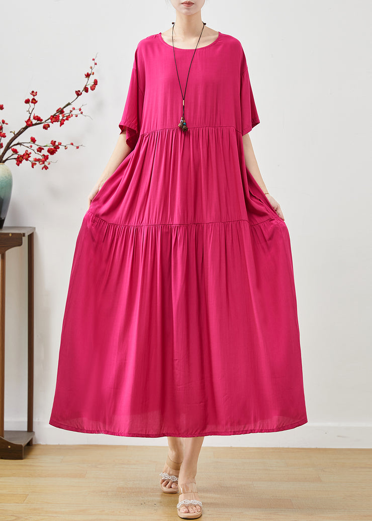 Beautiful Rose Oversized Patchwork Cotton Maxi Dresses Summer