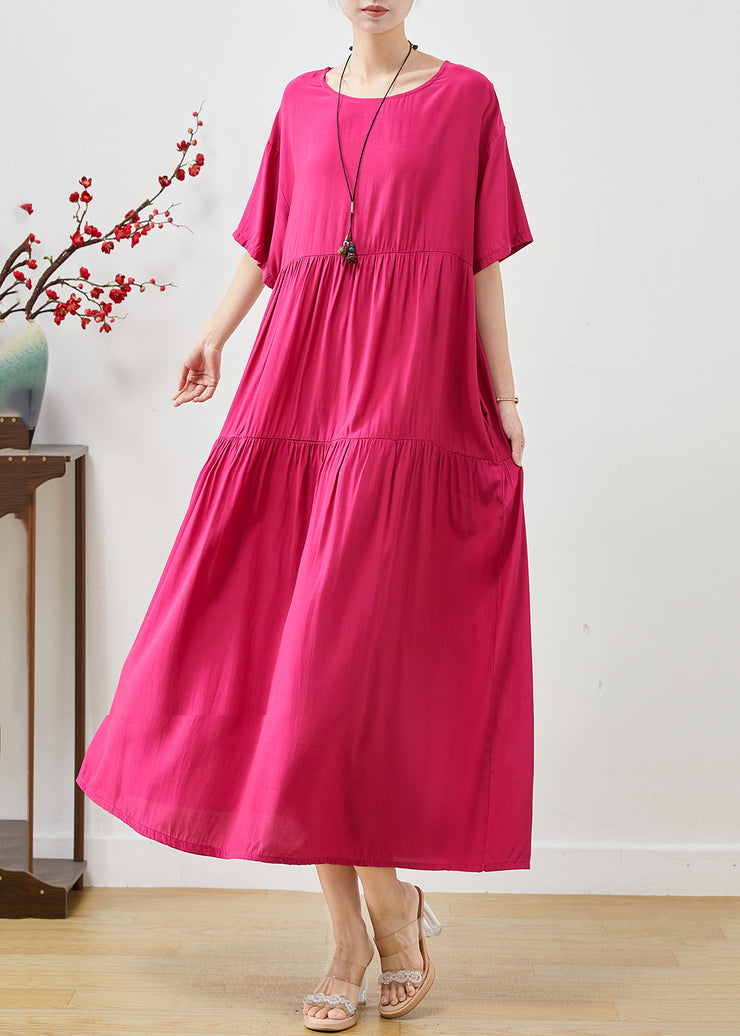 Beautiful Rose Oversized Patchwork Cotton Maxi Dresses Summer