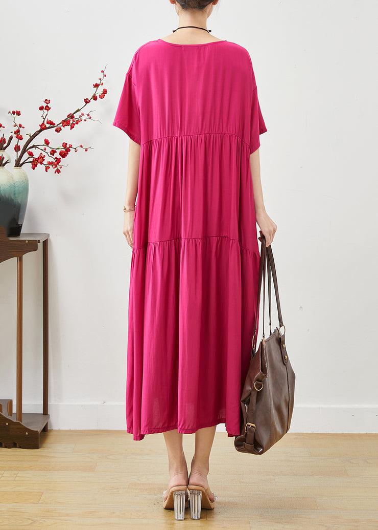 Beautiful Rose Oversized Patchwork Cotton Maxi Dresses Summer