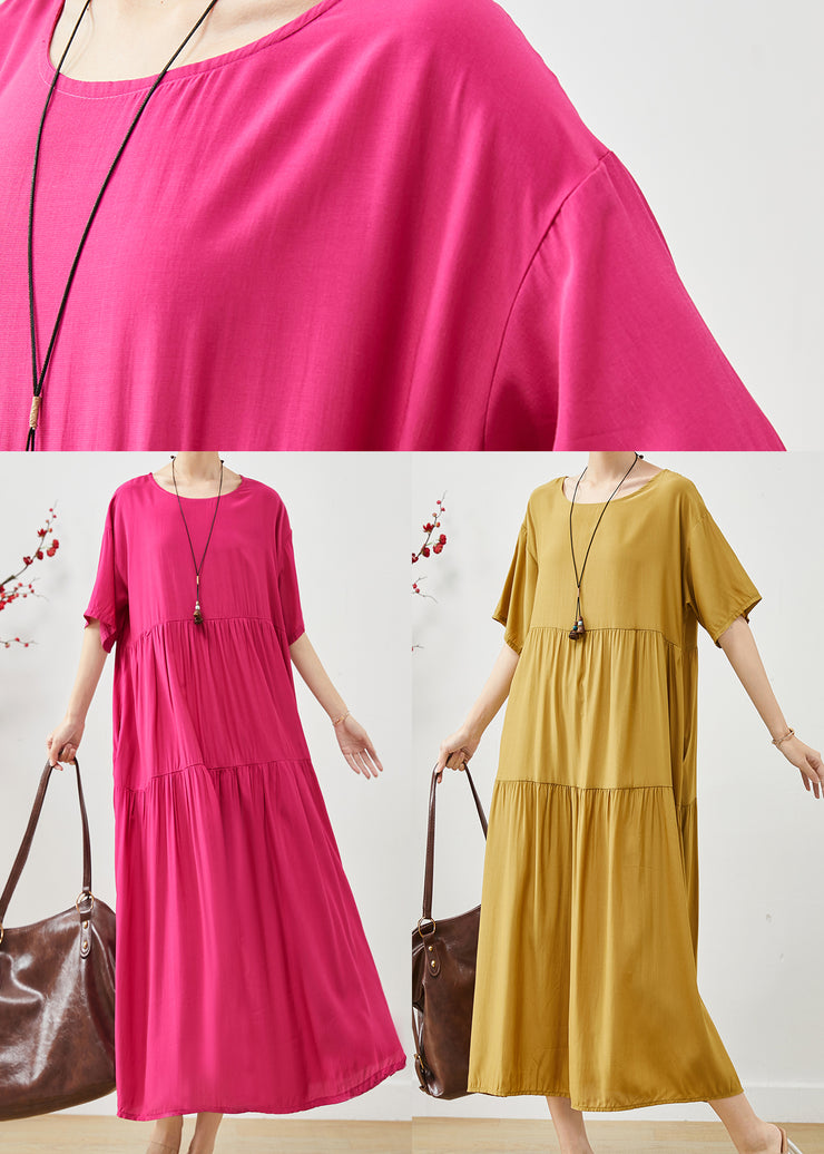 Beautiful Rose Oversized Patchwork Cotton Maxi Dresses Summer