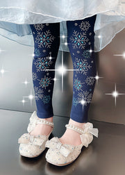 Beautiful White Nail Bead Sequins Girls Tights