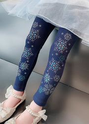 Beautiful White Nail Bead Sequins Girls Tights