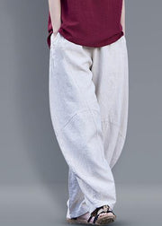 Beautiful harem pants cotton Boho Work Outfits burgundy long pants - SooLinen