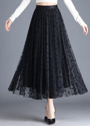 Black Butterfly Tulle A Line Skirts Wear On Both Sides Spring