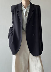 Black Pockets Boutique Suit Coats Notched Spring