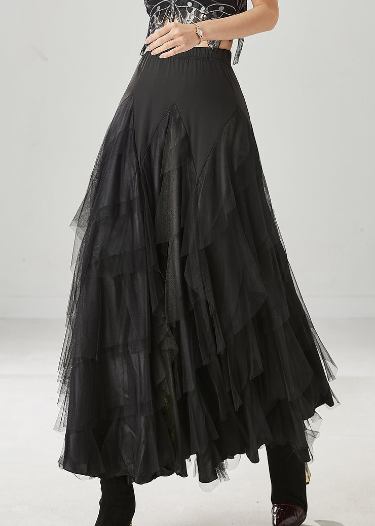 Black Silm Fit Tulle Skirts Exra Large Hem Spring