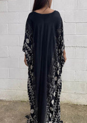 Black V Neck Maxi Holiday Dresses Summer