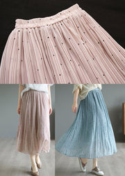 Blue Chiffon Pleated Skirts Oversized Exra Large Hem Summer