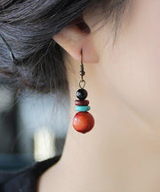 Bohemian Ethnic Style Wood Beads Vintage Drop Earrings