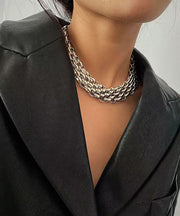 Bohemian Gold Stainless Steel Alloy Chain Collar Necklace