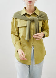 Bohemian Green Oversized Gift Shawl Cotton Shirts Fall