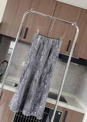 Bohemian Grey Sequins Slim Fit Beach Skirt Summer