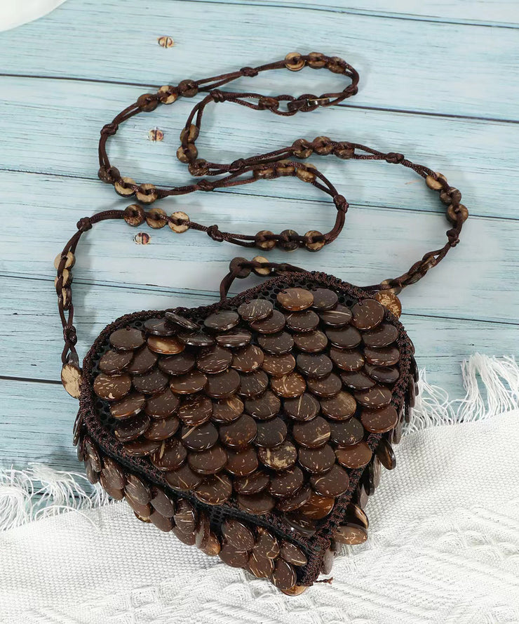 Bohemian Heart Handmade Beaded Diagonal Cross Bag