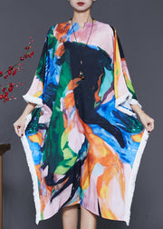 Bohemian Oversized Tie Dye Cotton Dress Summer