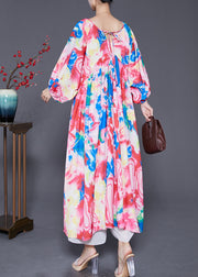 Bohemian Oversized Tie Dye Exra Large Hem Cotton Beach Dresses Fall