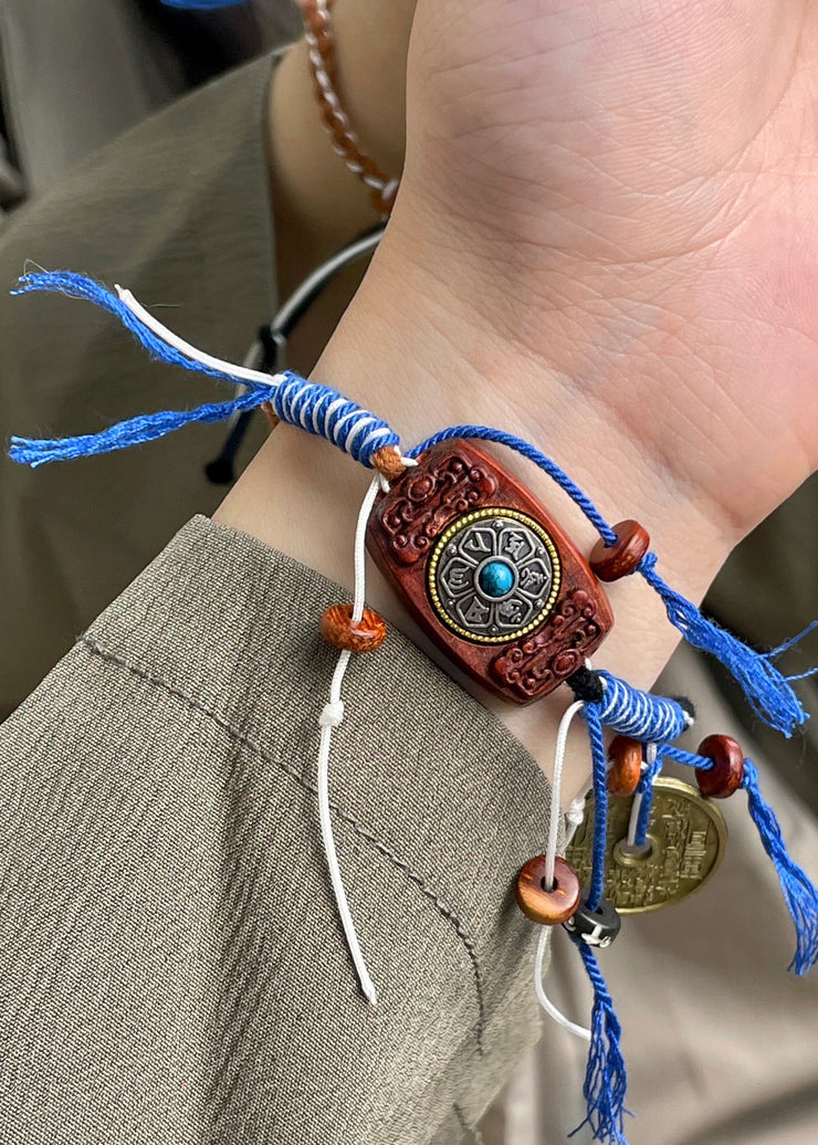 Bohemian Rosewood Rotary Woven Bracelet