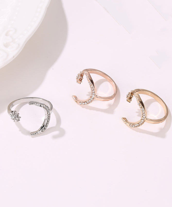 Bohemian Silk Metal Alloy Zircon Rings