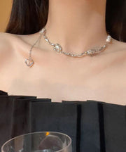 Bohemian Stering Silver Alloy Pearl Necklace