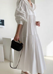 Bohemian White Hooded Patchwork Cotton Maternity Dresses Spring