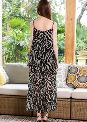 Bohemian Zebra Pattern Oversized Chiffon Women Sets 2 Pieces Summer