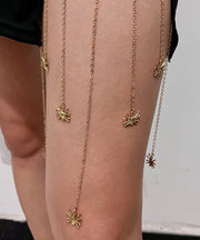 Boho Gold Metal Alloy Spider Chain Tassel Body Chain