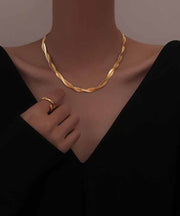 Boho Gold Stainless Steel Alloy Double Layer Necklace