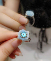 Boutique Blue Sterling Silver Fuzzy Monster Rings