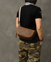 Boutique Brown Calf Leather Messenger Bag