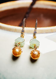 Boutique Champagne Pearl Chic Jade Drop Earrings
