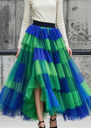 Boutique Colorblock Exra Large Hem Tulle Holiday Skirt Fall