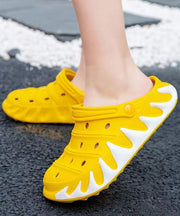 Boutique Comfy Water Sandals Yellow Hollow Out Breathable