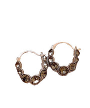 Boutique Copper Alloy Zircon Hoop Earrings