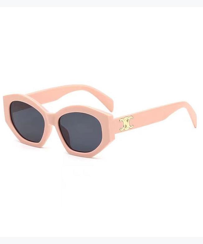 Boutique Fashion Versatile Black Polygon Sunglasses