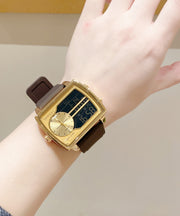 Boutique Gold Metal Hardlex Crystal Noctilucent Watch