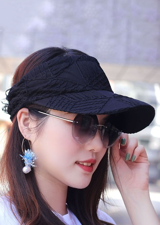 Boutique Grey Lace Patchwork Floppy Sun Hat