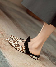 Boutique Horse Hair Bow Flat Slide Sandals Pointed Toe Summer