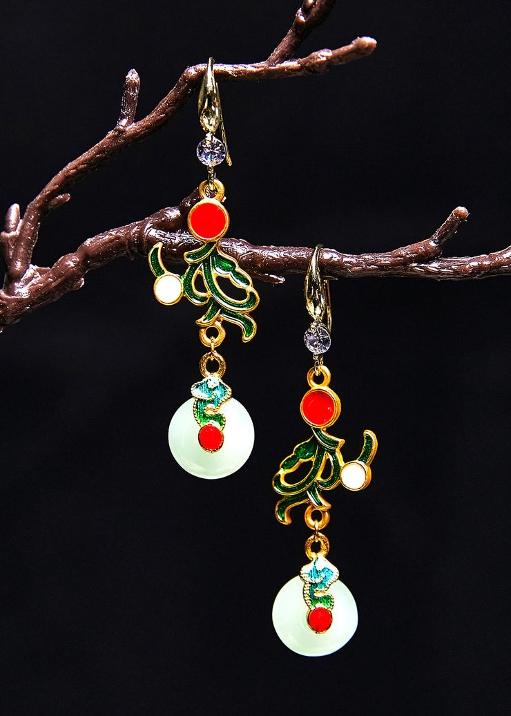 Boutique Jade Gilding Drop Earrings