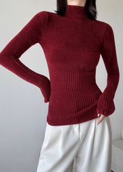 Boutique Mulberry High Neck Knit Pullover Spring