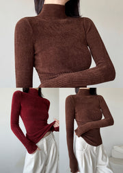 Boutique Mulberry High Neck Knit Pullover Spring