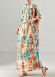 Boutique Oversized Print Chiffon Vacation Dresses Fall