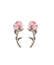 Boutique Pink Overgild Floral Drop Earrings