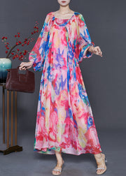 Boutique Pink Oversized Print Chiffon Beach Dresses Spring