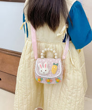 Boutique Pink Rabbit Pearl Decoration Messenger Bag