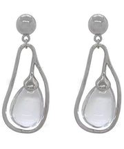 Boutique Silk Alloy Crystal Water Drop Drop Earrings