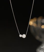 Boutique Silk Sterling Silver Pearl Necklace