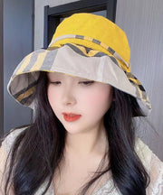 Boutique Versatile Holiday Yellow Plaid Hat