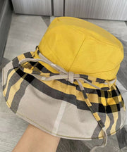 Boutique Versatile Holiday Yellow Plaid Hat