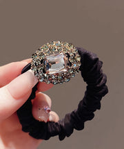 Brief Black Alloy Zircon Hollow Out Hair Band